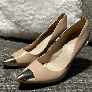 Aldo 4 inch gold toe Heels